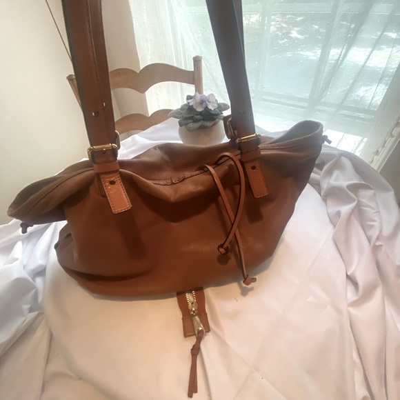 Chloe Buckle Zipper Tote/handbag camel leather - Picture 1 of 4